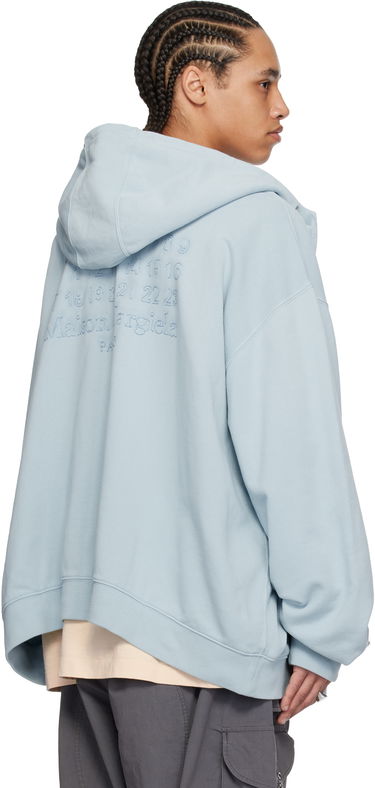 Суитчър Maison Margiela Maison Margiela Embroidered Logo Zip-Up Hoodie Синьо | S50HG0047 M25017, 2