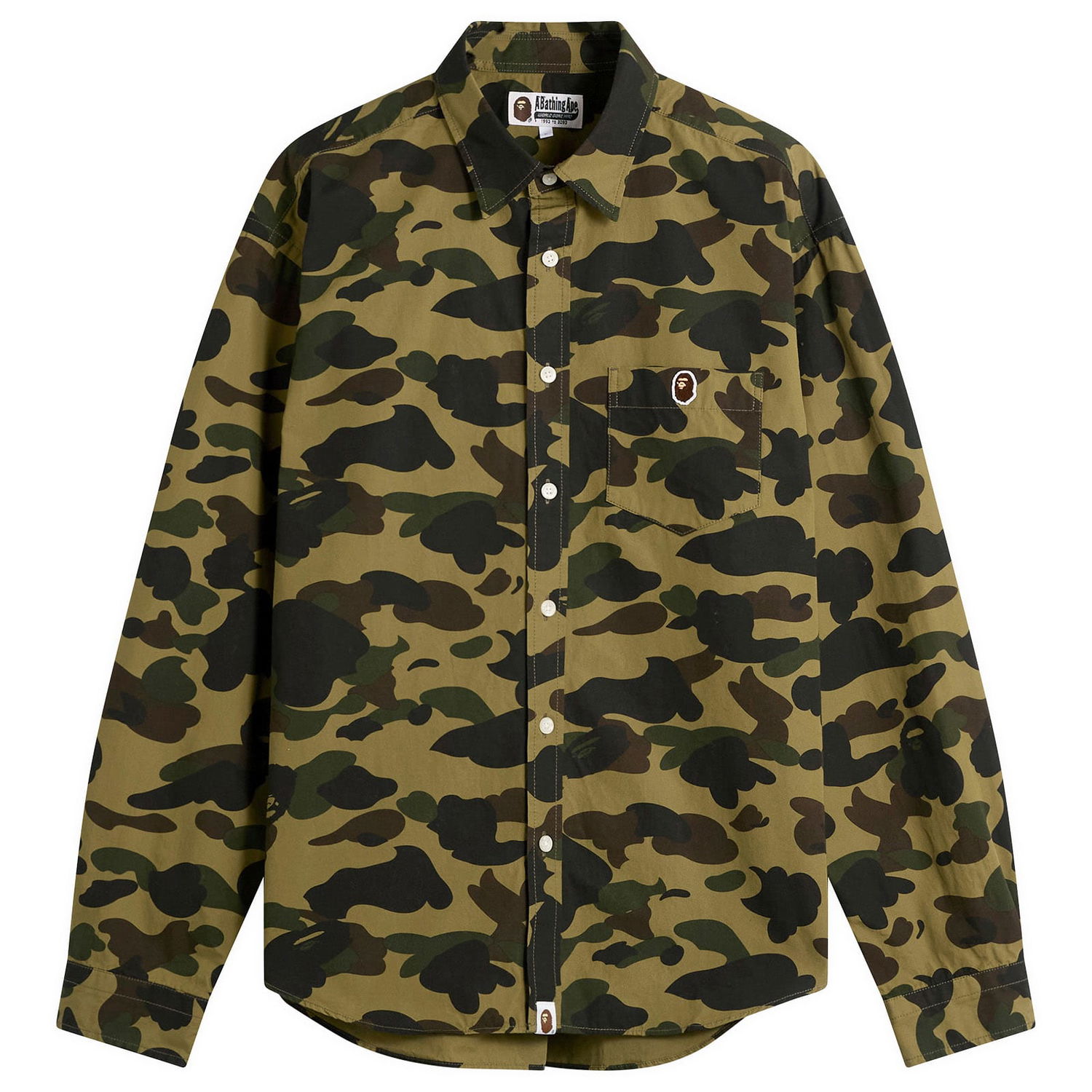 Риза BAPE 1st Camo One Point Shirt Многоцветен | 001SHL801005M-GRN, 1