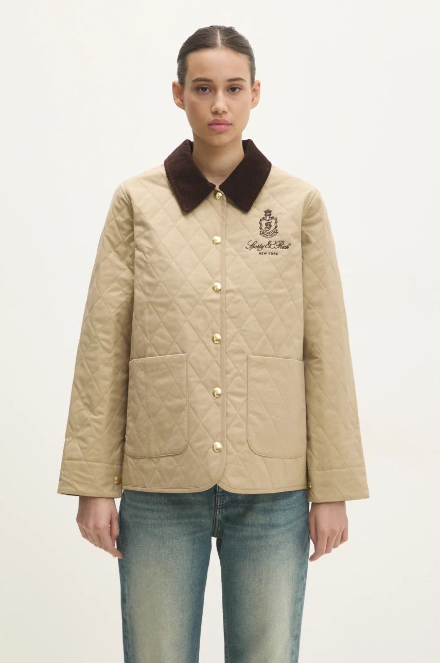 Яке Sporty & Rich Sporty & Rich Vendome Quilted Jacket Бежово | OW008512205BE01, 0