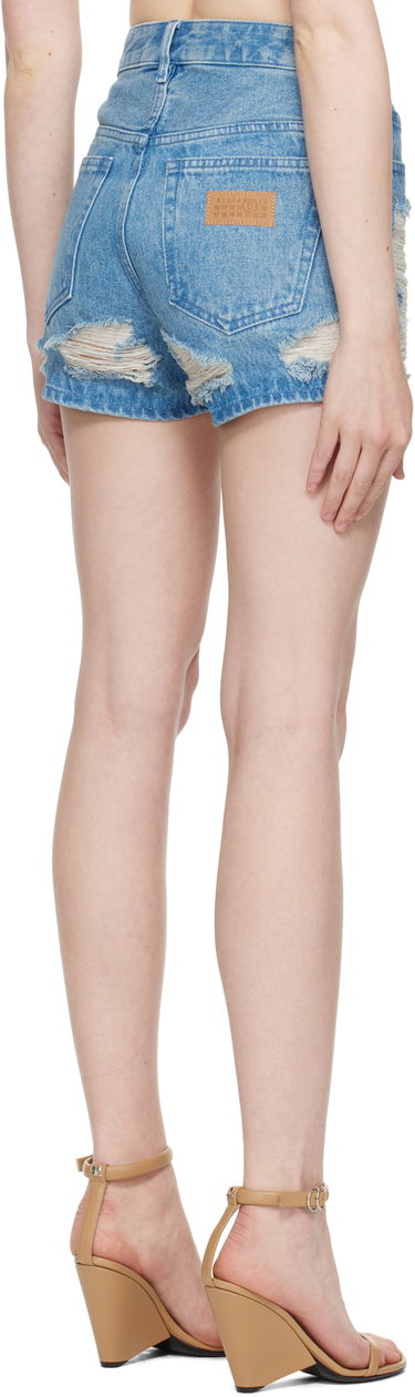 Къси панталони Maison Margiela MM6 Maison Margiela Distressed Denim Shorts Синьо | S62MU0069 M30018, 2