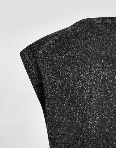 Потник Dolce & Gabbana Dolce & Gabbana Metallic Viscose Tank Top Черно | FXT74TJGMCES8001, 2