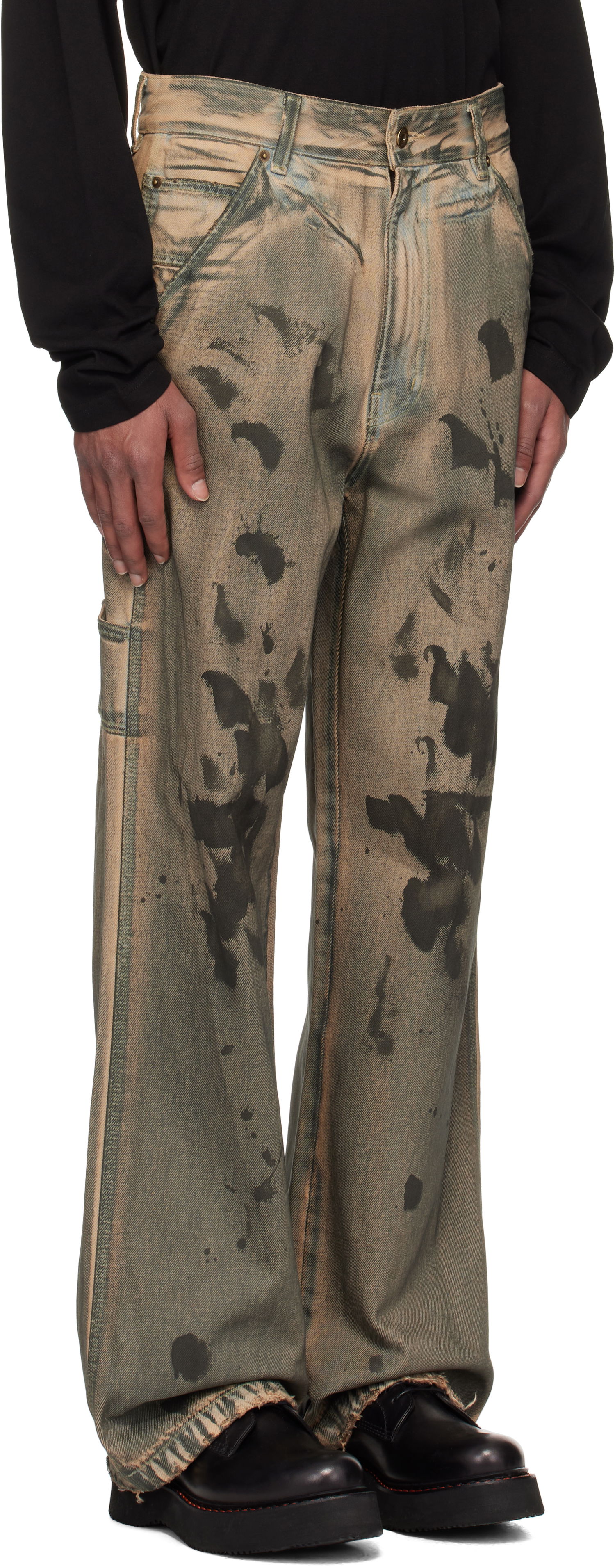 Дънки We11done We11done Carpenter Jeans Зелено | WD-DP3-24-338-M-BG, 1