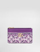 Dolce & Gabbana Calfskin Card Holder with Majolica Print