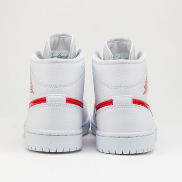 Кецове и обувки Jordan Air Jordan 1 Mid "White University Red" W Бяло | BQ6472-106, 3