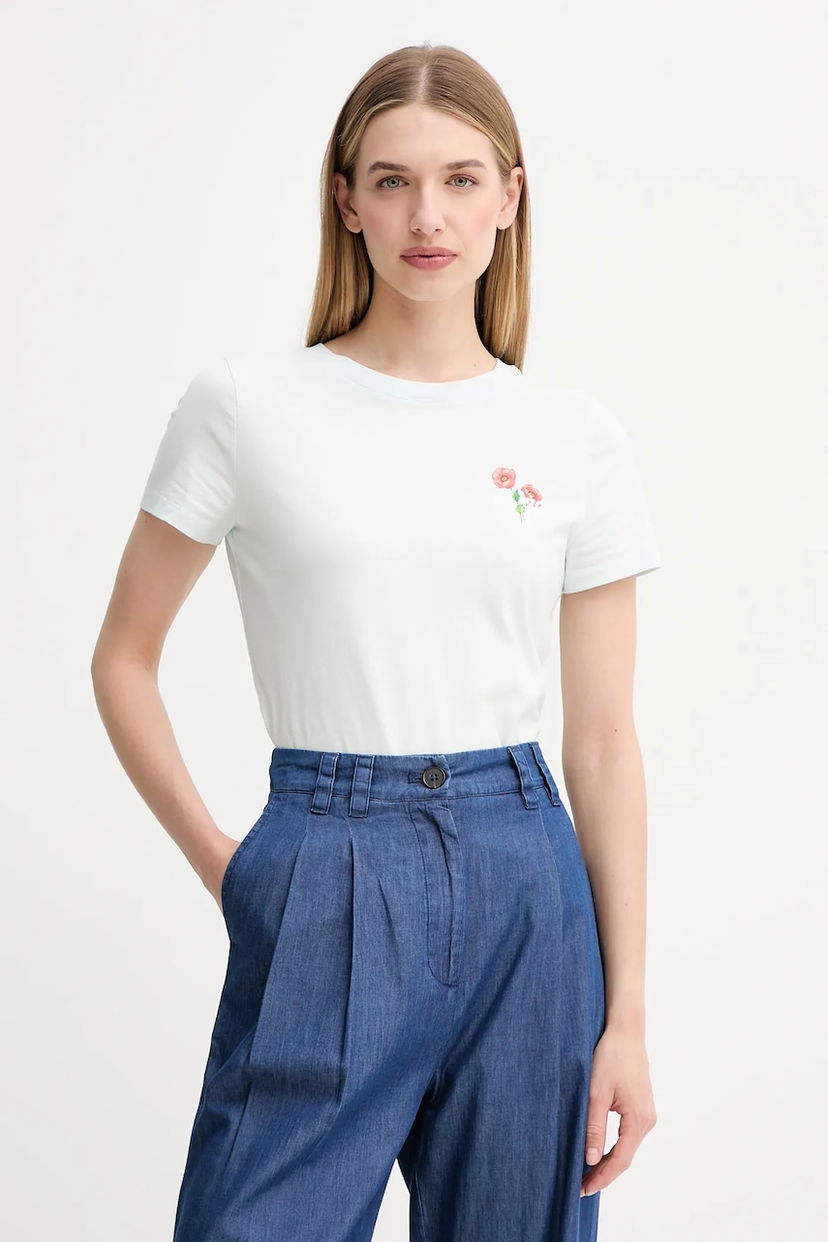 Тениска KENZO Kenzo Floral T-Shirt Тюркоазено | FF62TS2564SO