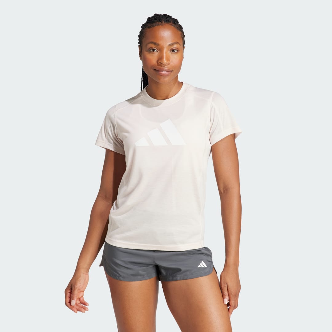 Тениска adidas Performance Train Essentials Big Performance Logo Training T-Shirt Бежово | IT0547, 0