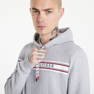 Суитчър Tommy Hilfiger Signature Tape Hoodie Сиво | UM0UM02427 P61, 4