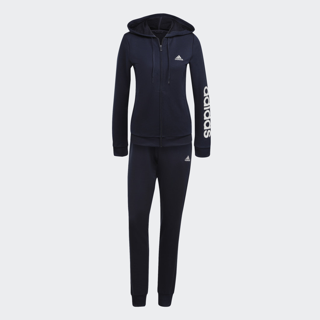 Комплект adidas Performance Essentials Logo French Terry Tracksuit Синьо | H07869, 1