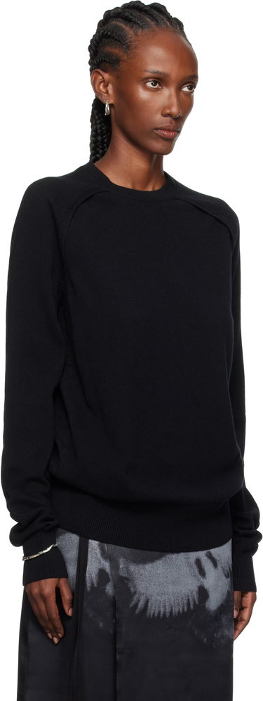 Пуловер Ann Demeulemeester Ann Demeulemeester Ulu Cut-Out Sweater Черно | CO02-W-KN01-FA147-099, 1