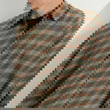 Риза OUR LEGACY Our Legacy Borrowed Shirt, Iowa Flannel Check Зелено | M4252BI, 5