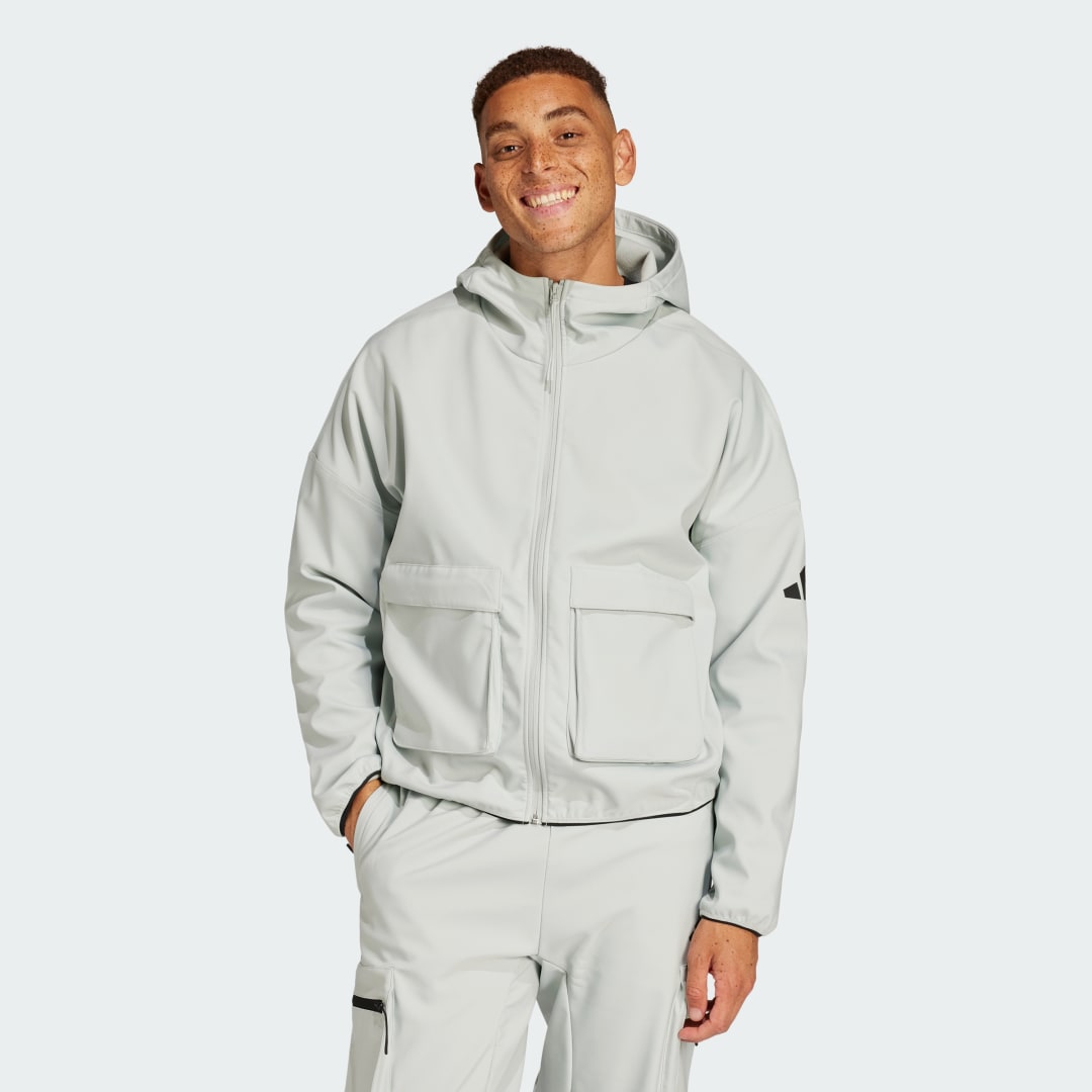 Ветровка adidas Performance Premium Full-Zip Hoodie Сиво | JF3302, 0