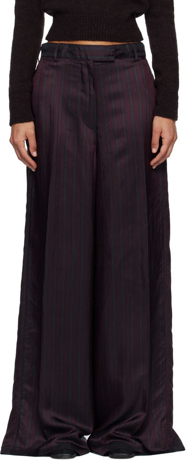 Панталони Dries Van Noten Dries Van Noten Striped Wide Leg Trousers Бургунди | 252-010946-2267, 0