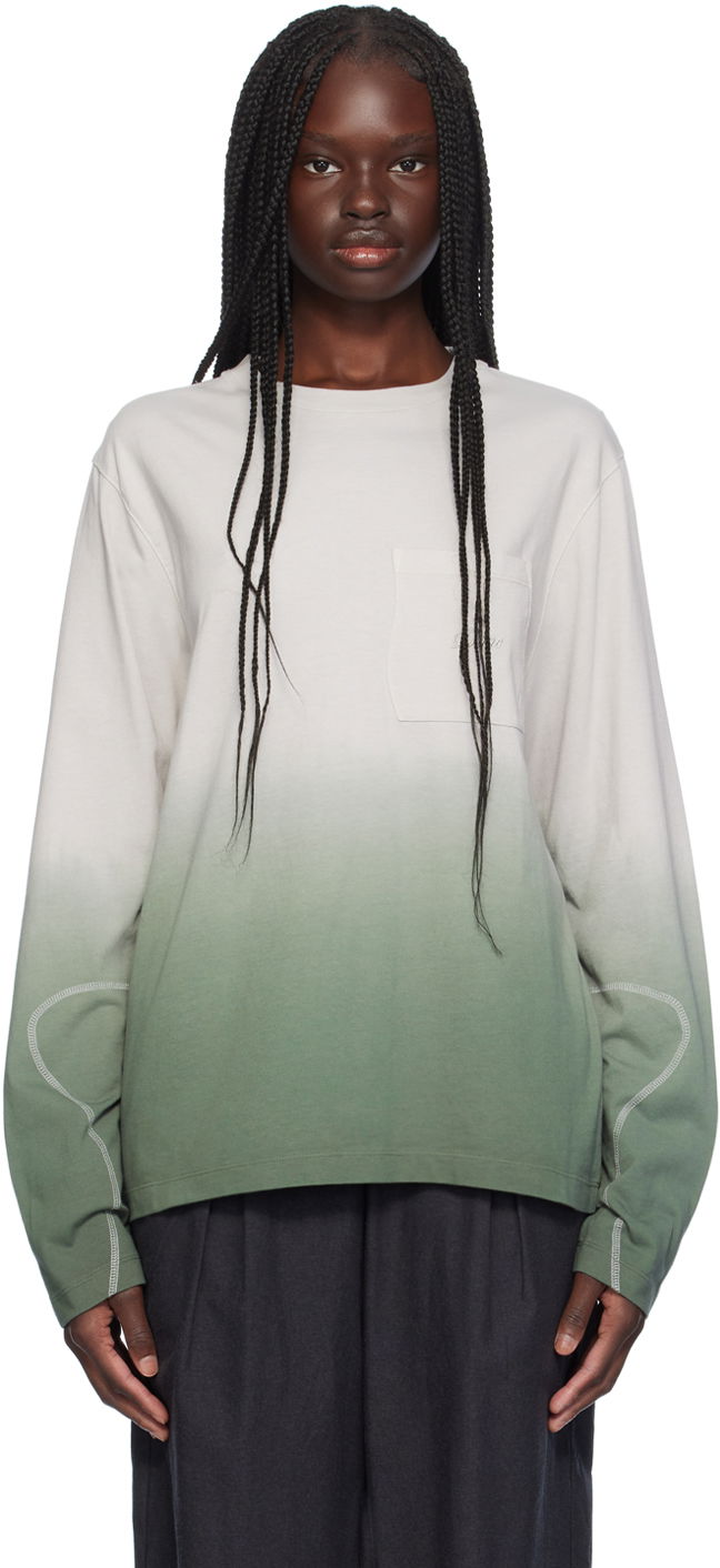 Тениска Dime Green Gradient Long Sleeve T-Shirt Сиво | DIMESU2412GRN, 0