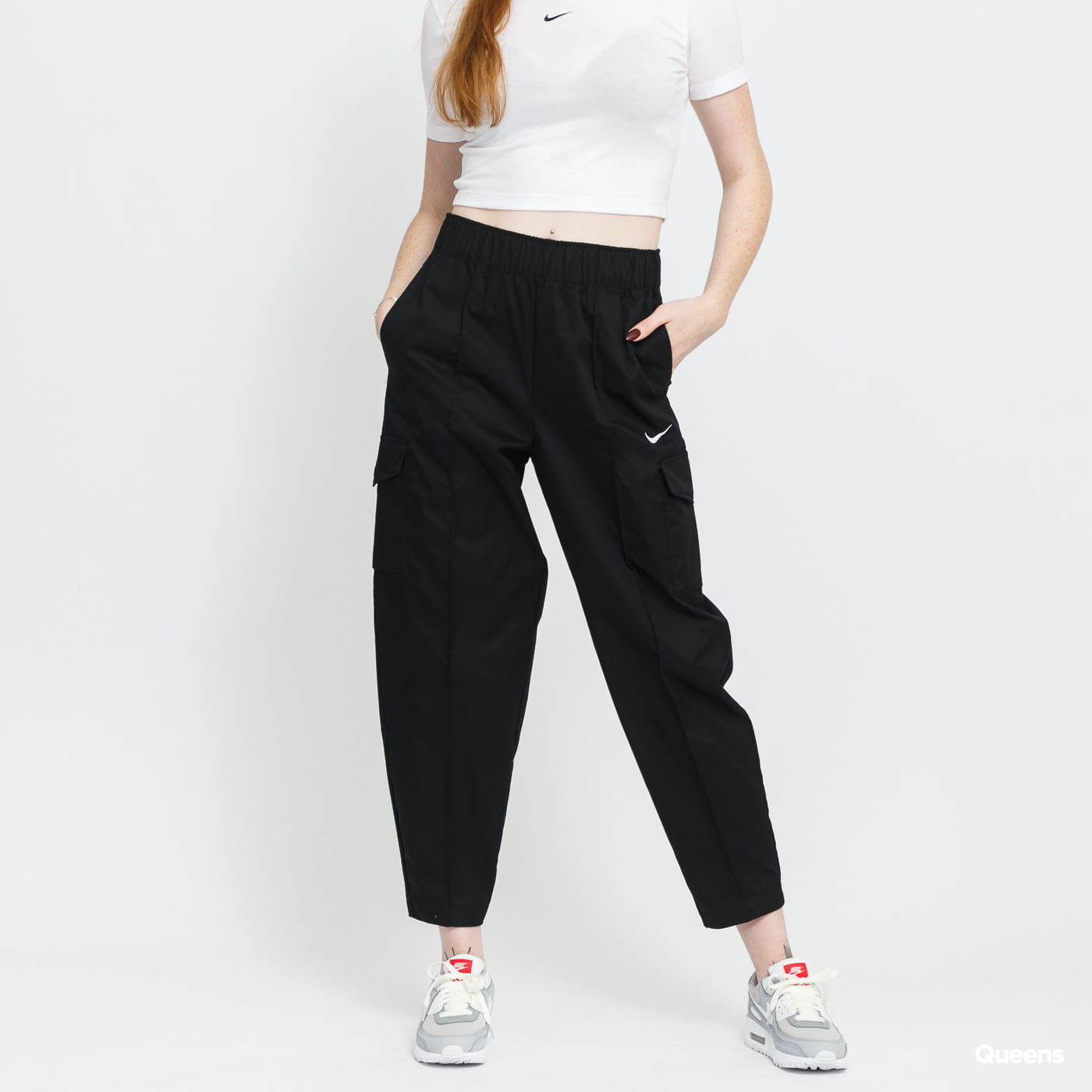 Карго панталони Nike Sportswear Essential Woven High Rise Cargo Pant Черно | DD5983-010, 0