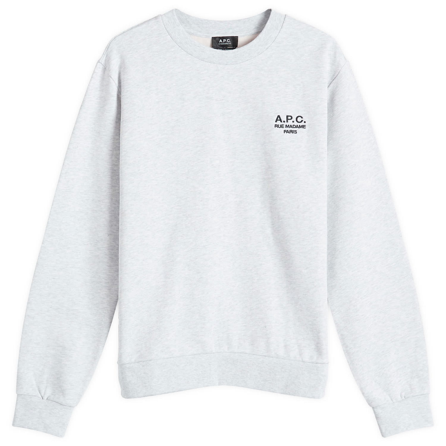 Суитчър A.P.C. Rue Madame Logo Crew Sweat Бяло | COHBV-M27913-TPN, 0