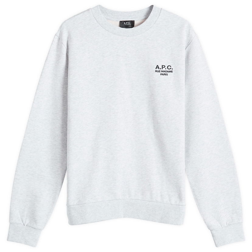 Суитчър A.P.C. Rue Madame Logo Crew Sweat Бяло | COHBV-M27913-TPN