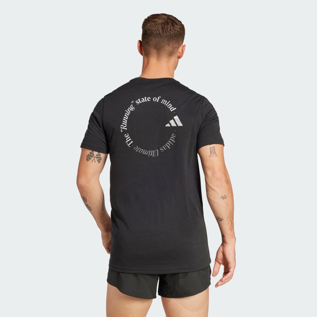 Тениска adidas Performance Ultimate Metallic Graphic Running T-Shirt Черно | JI9372, 1