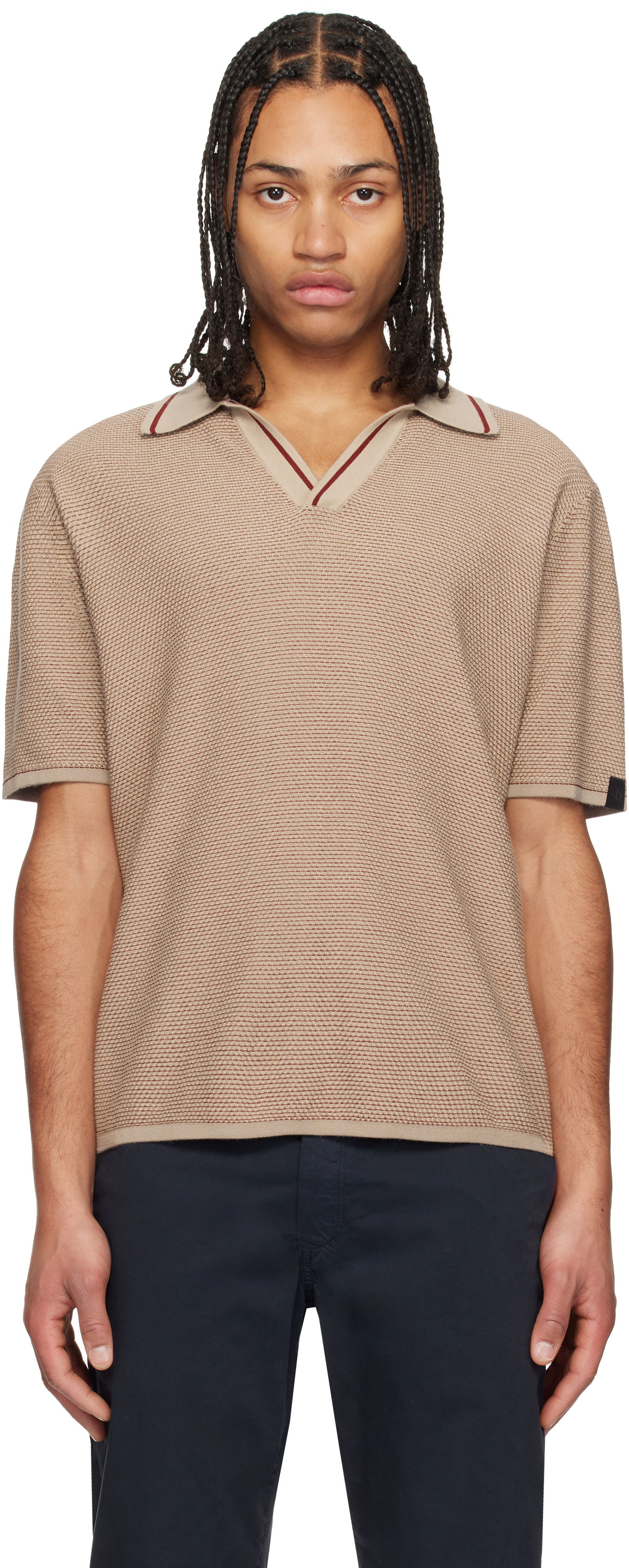 Поло тениска rag & bone Rag & Bone Harvey Jonny Collar Polo Бежово | MBS24H041BC41, 0