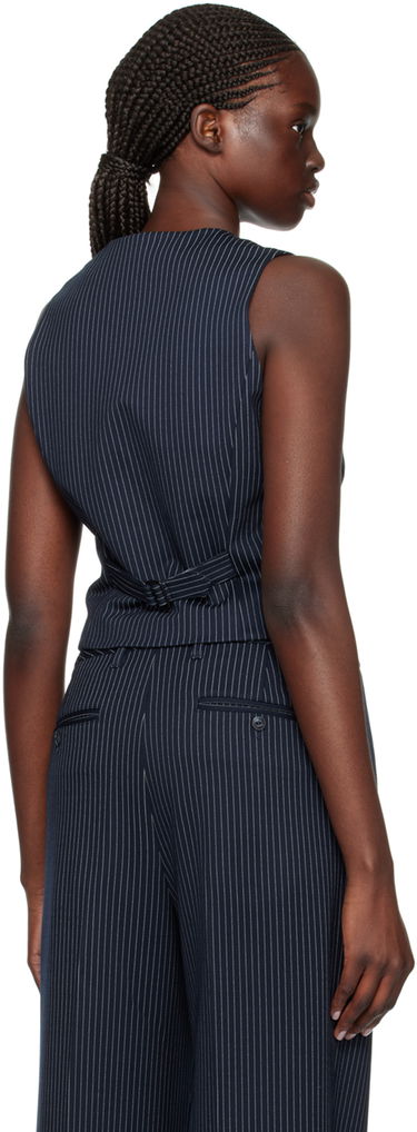 Жилетка rag & bone Priya Pinstripe Vest Синьо | WAC23HT044LC44, 2