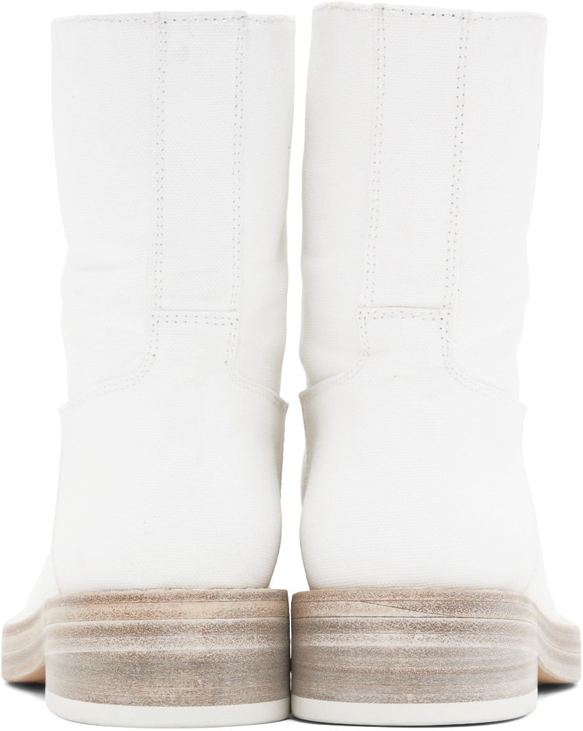 Облекло Ann Demeulemeester Ann Demeulemeester Billie Canvas Boots Бяло | 2201-W-R11-195-001, 1
