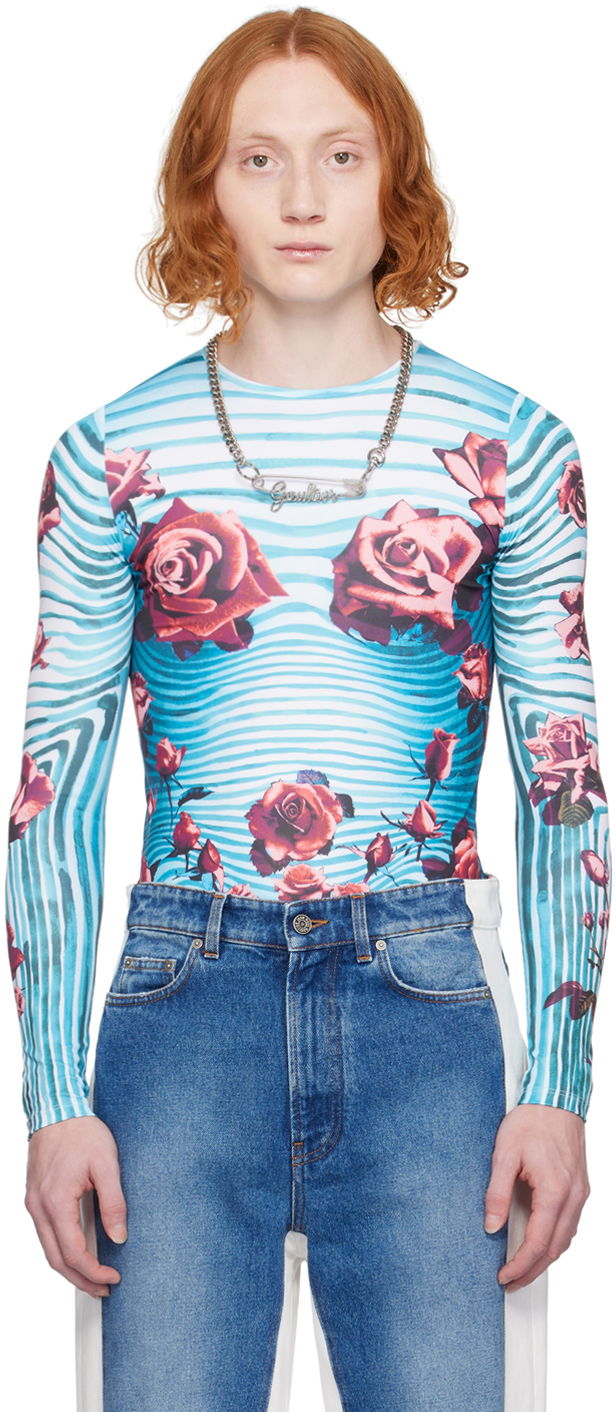 Тениска Jean Paul Gaultier Floral Long Sleeve T-Shirt Многоцветен | 24/25-U-TO186-J551-503001