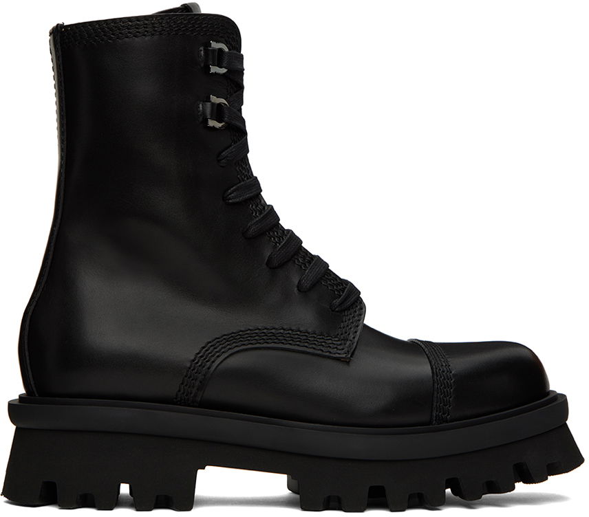 Кецове и обувки FERRAGAMO Ferragamo Faraway Lace-Up Boots Черно | 763193 021494001, 0