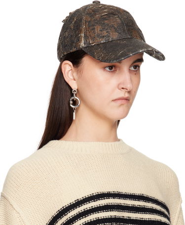 Шапка с козирка Acne Studios Acne Studios Distressed Monogram Baseball Cap Кафяво | C40401-, 1