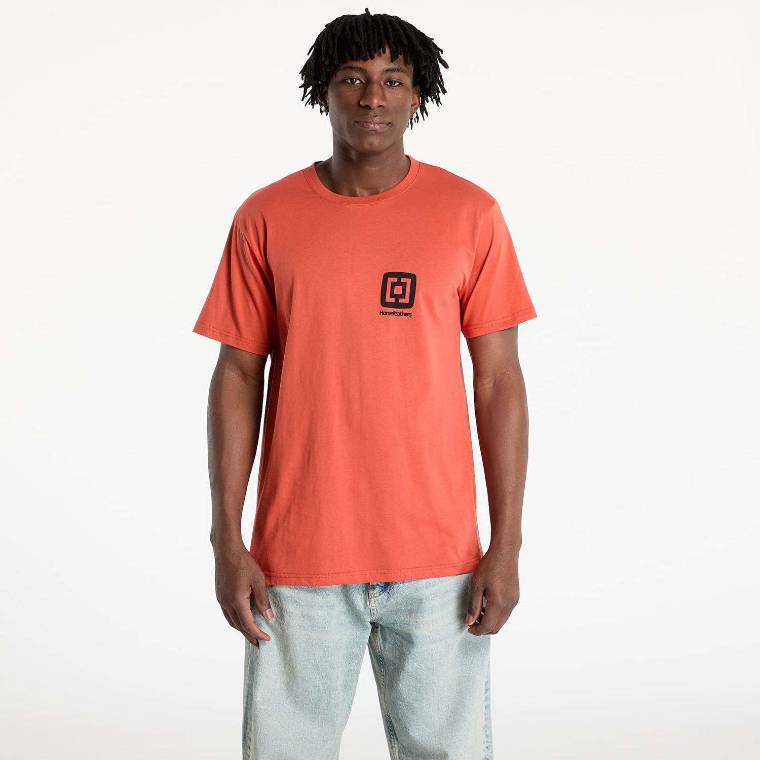 Тениска Horsefeathers Horsefeathers Mini Logo T-Shirt Оранжево
 | SM1350C, 0