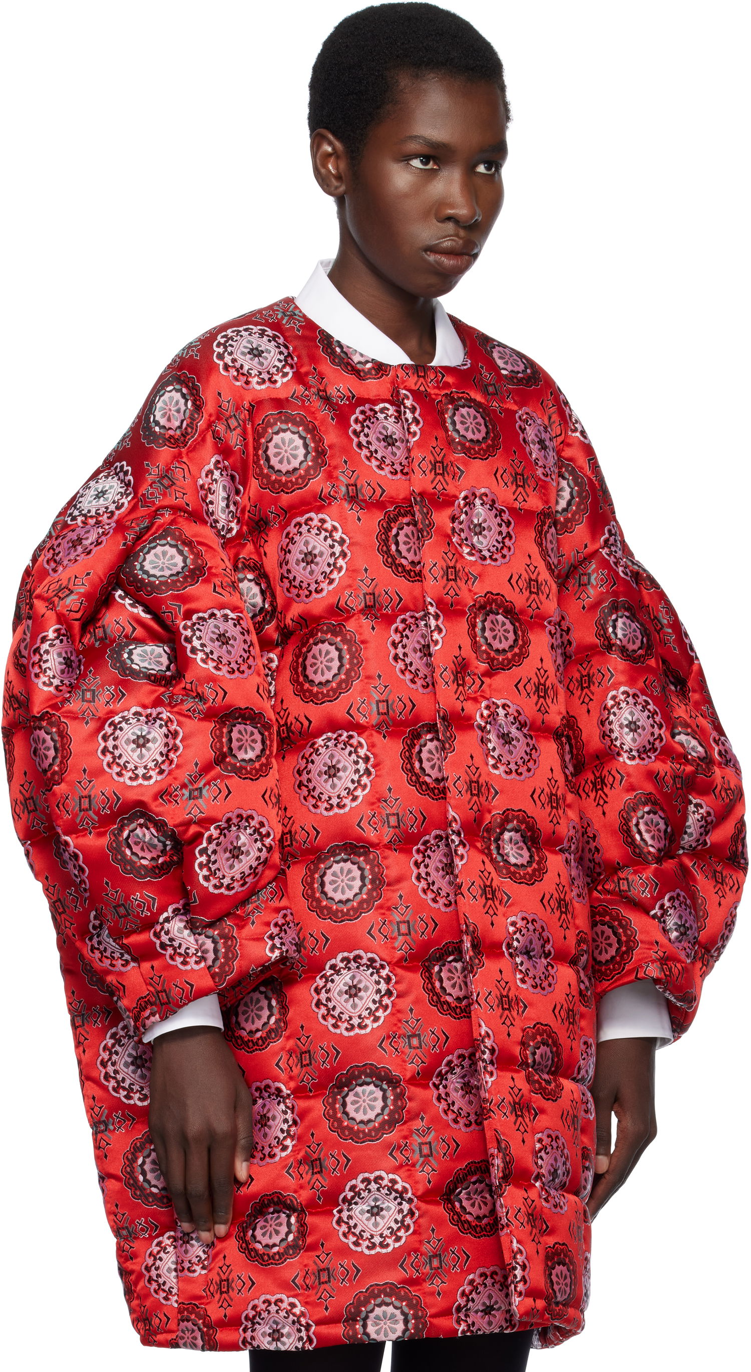 Пухо яке Comme des Garçons Comme des Garçons Jacquard Quilted Puffer Червено | GO-J034-051-1, 1