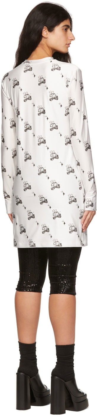 Pокля We11done Printed Mini Dress Бяло | WD-TO1-22-572-W-WH, 2