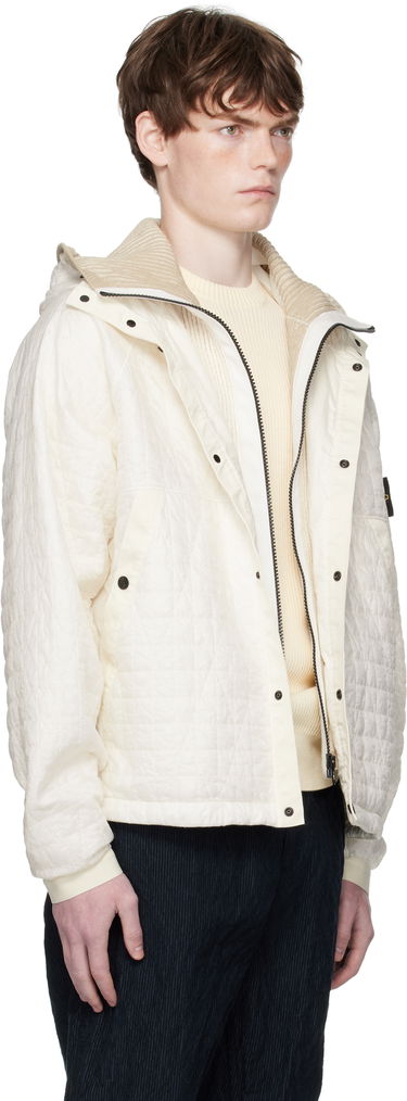 Яке Stone Island Stone Island Quilted Crinkled Reps Hooded Jacket Бяло | K2S15 4100023 S0186, 1