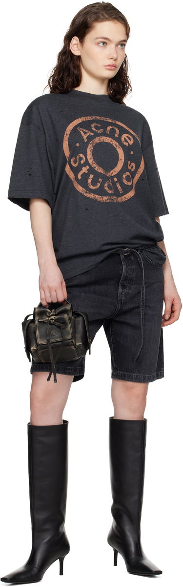Къси панталони Acne Studios Cinch Denim Shorts Черно | CE0048-, 3