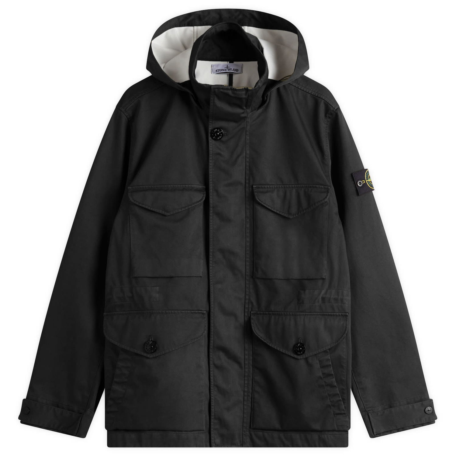 Парка Stone Island Raso Gommato 3L Field Jacket, Size Large Черно | K1S154100064-V0029, 1