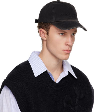 Шапка с козирка WOOYOUNGMI WOOYOUNGMI Dyed Denim Ball Cap Черно | W253AC53, 1