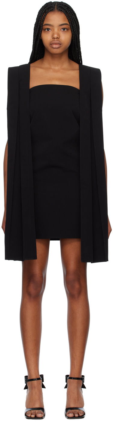 Pокля We11done Pleated Minidress Черно | WD-OP1-23-011-W-BK, 0