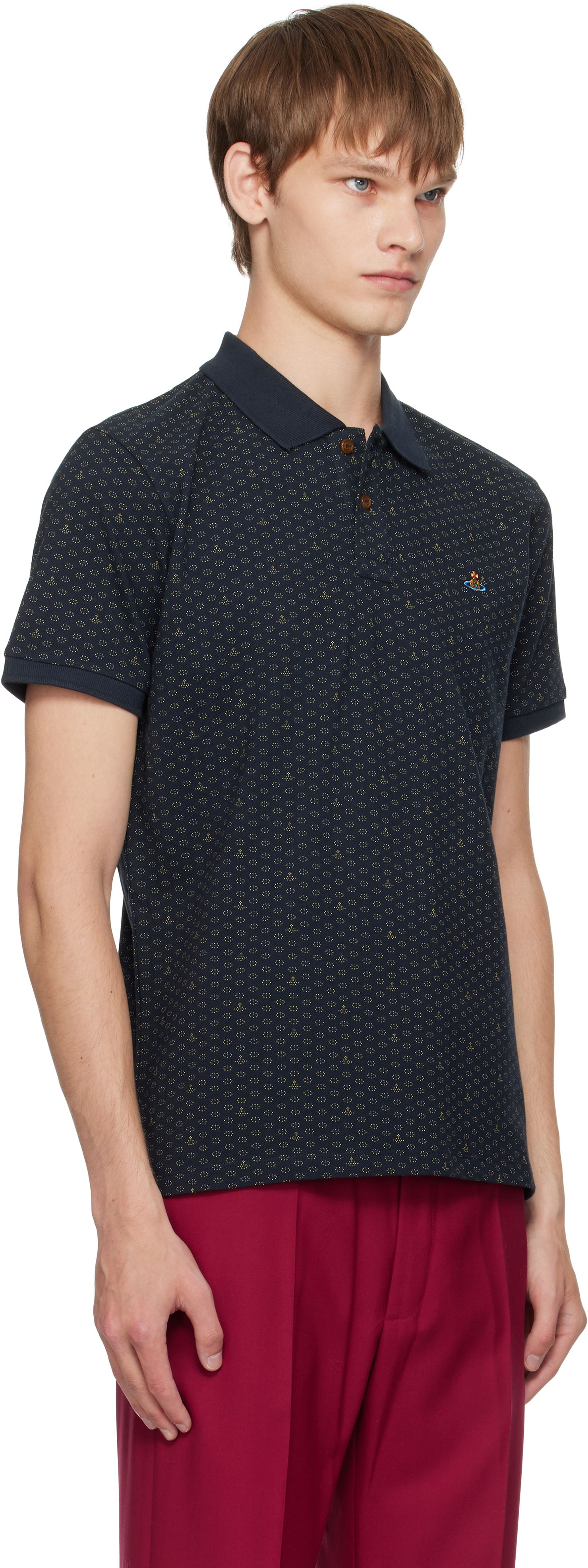 Поло тениска Vivienne Westwood Vivienne Westwood Classic Polo Тъмно синьо | 2H01000P-J009Q-, 1