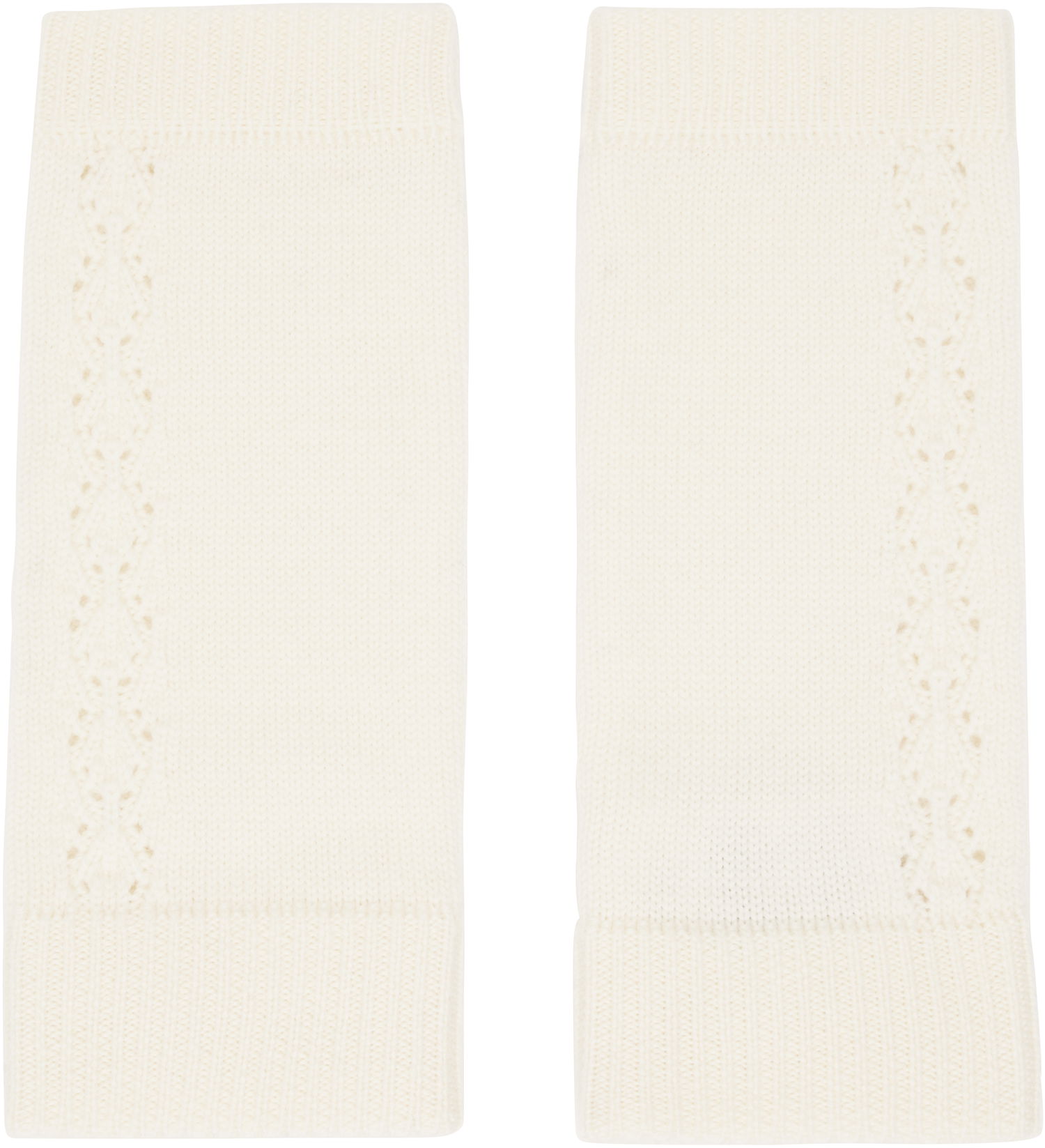 Ръкавици CHLOÉ Lace Knit Fingerless Gloves Бяло | CHC25SG029LCJ, 0