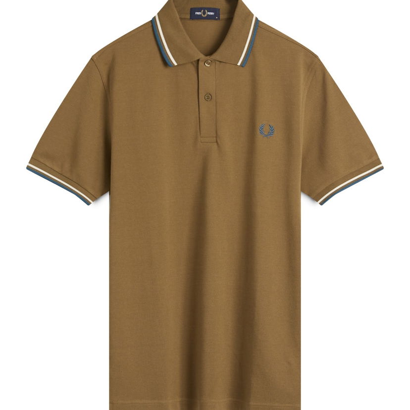 Поло тениска Fred Perry Fred Perry Twin Tipped Polo Shirt, Size Large Кафяво | M3600-Z60