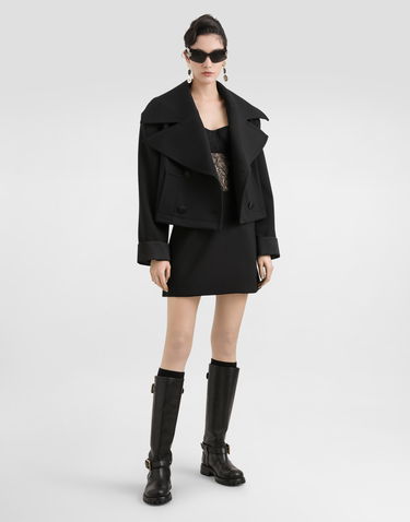 Пола Dolce & Gabbana Dolce & Gabbana Double Crepe Basque Skirt Черно | F4C4PTFU2L8N0000, 1