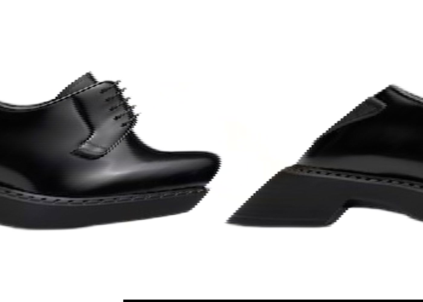 Кецове и обувки Prada Derby 50mm Shoes Black Brushed Leather Черно | 1E877M_055_F0002_F_B050, 0