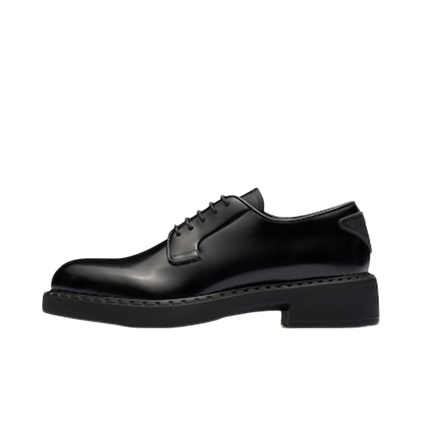 Кецове и обувки Prada Derby 50mm Shoes Black Brushed Leather Черно | 1E877M_055_F0002_F_B050