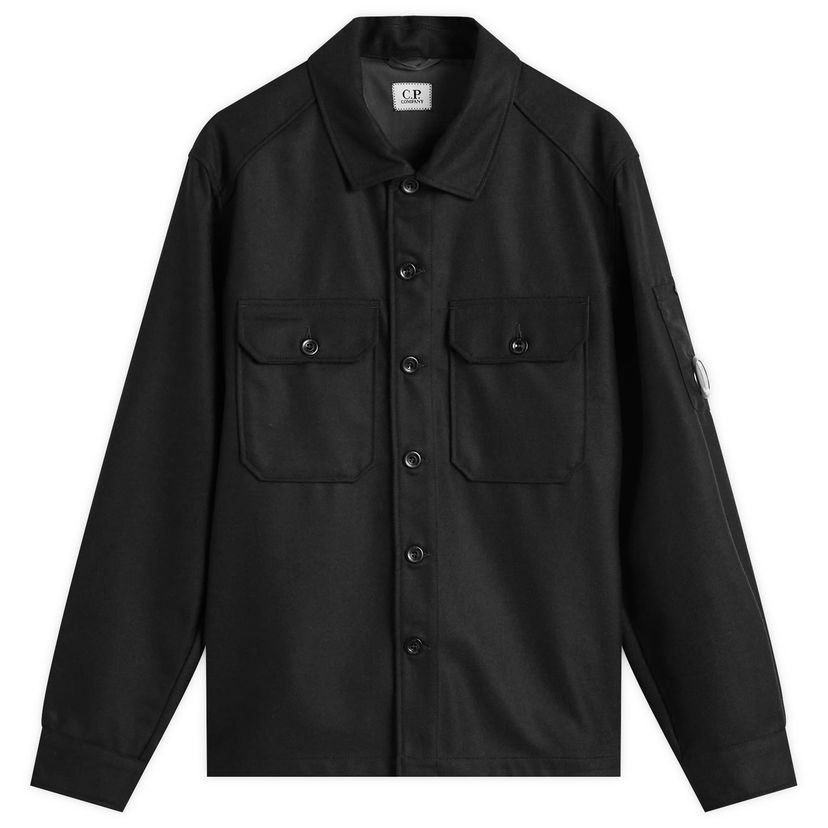 Яке C.P. Company Felt Lens Overshirt Черно | 19CMOS271A-110498A-999