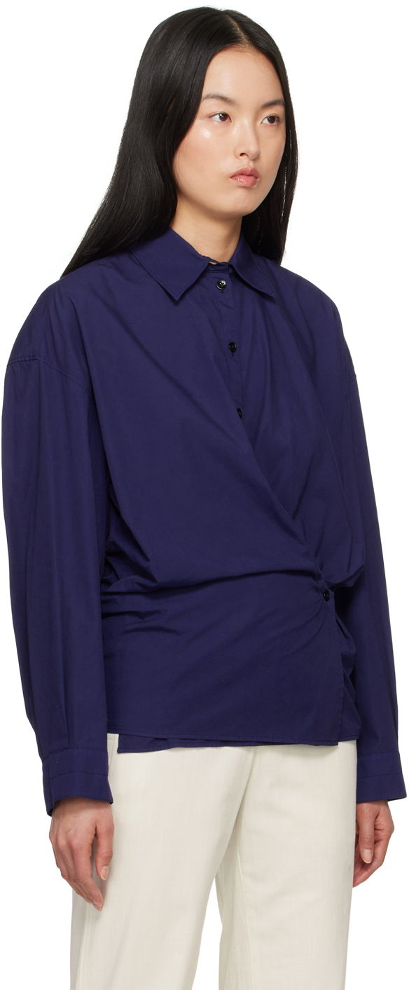 Риза LEMAIRE LEMAIRE Women's Twisted Button-Up Shirt Синьо | SH1032 LF445, 1
