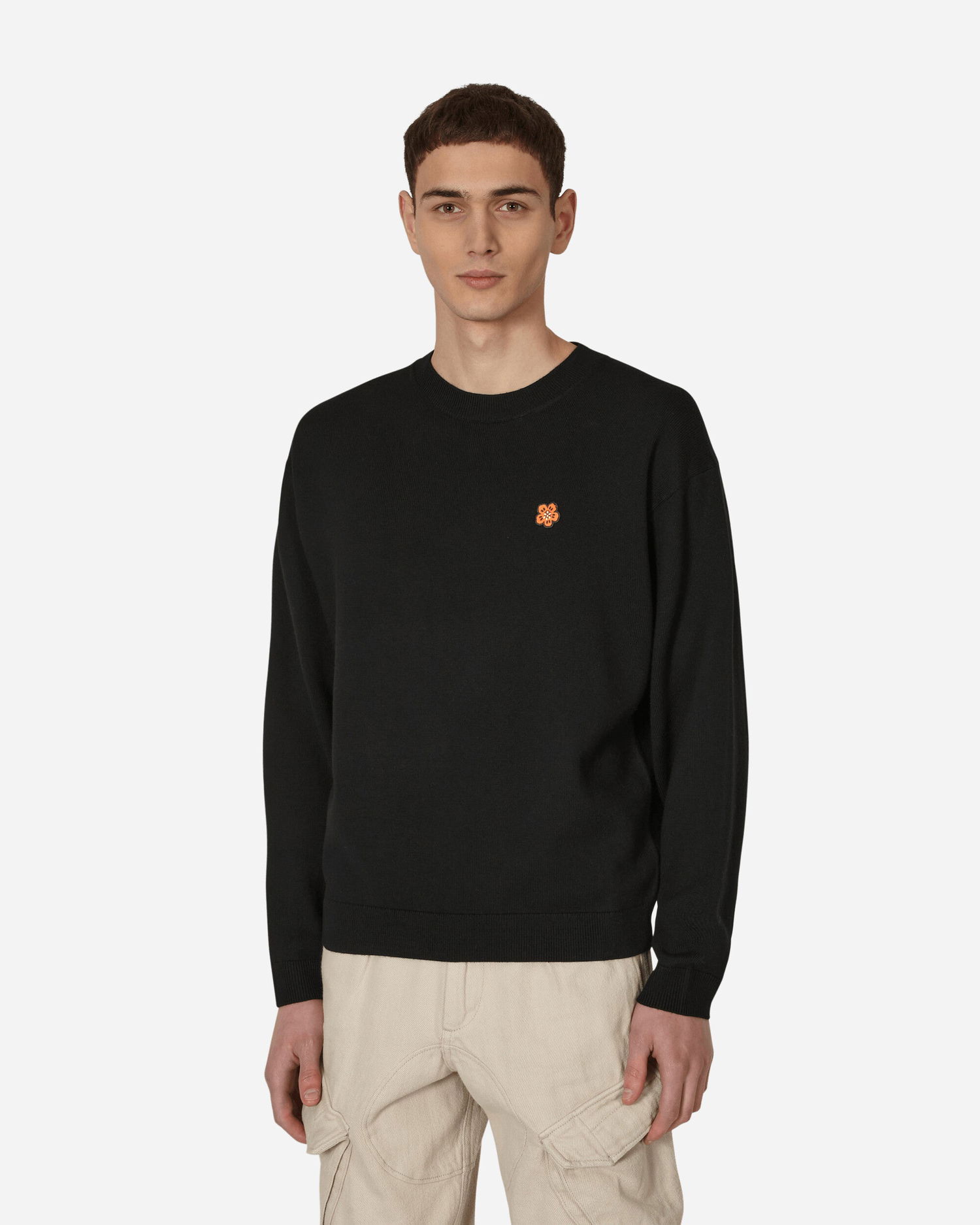 Суитчър KENZO 'Boke Flower' Crest Merino Wool Sweater Черно | FD55PU3813LB 99, 1