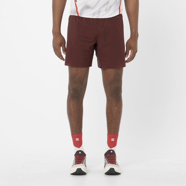 Къси панталони Salomon S/Lab Speed 7" Running Shorts Бургунди | LC2692400