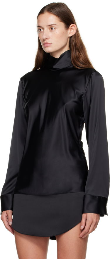 Риза Courrèges Courrèges Off-Shoulder Satin Top Черно | 325CCH094VI0073, 3
