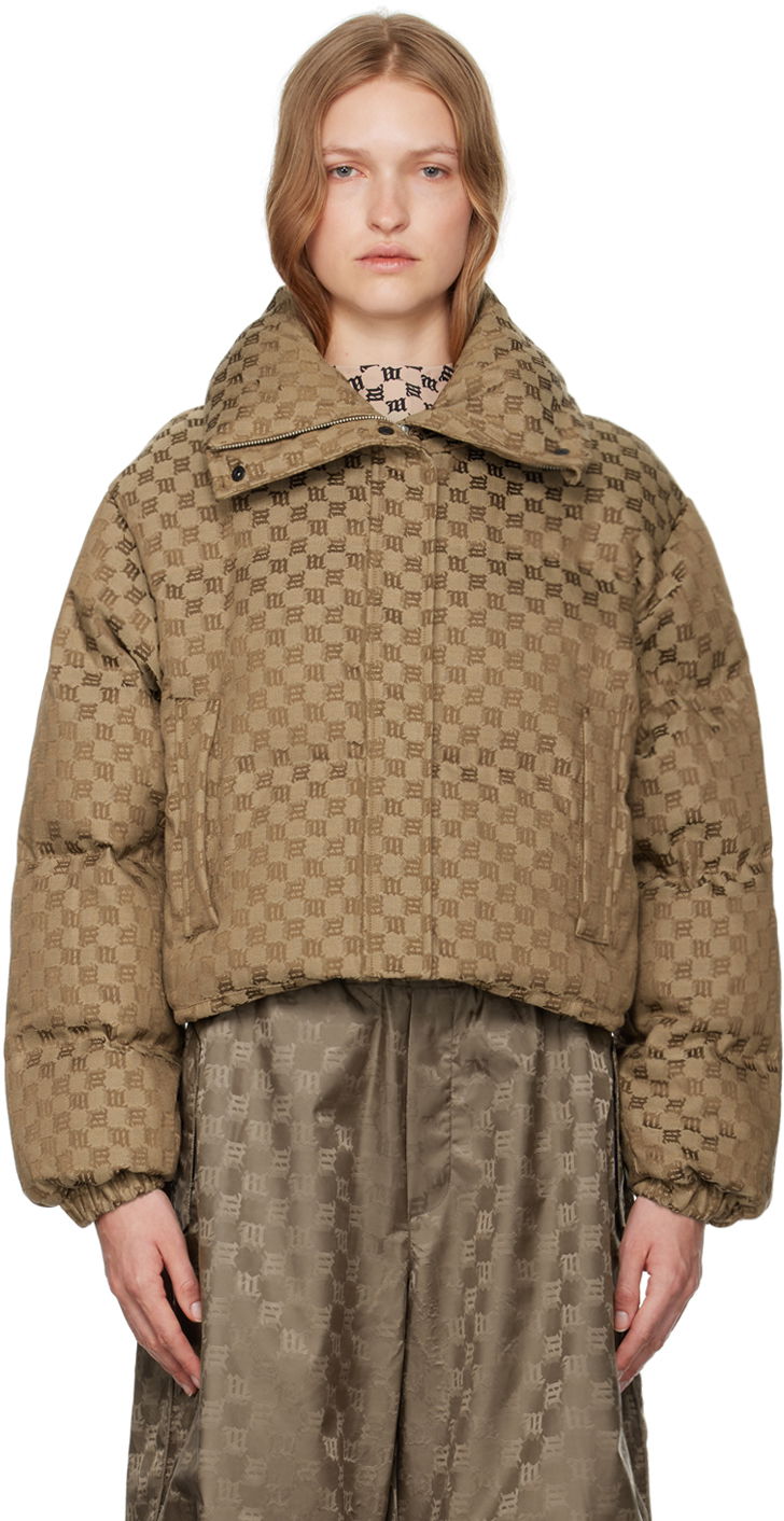 Пухо яке MISBHV Beige Jacquard Monogram Puffer Jacket Бежово | 241W402, 0