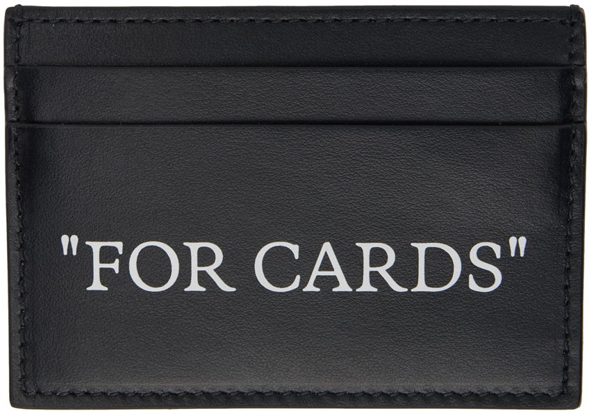 Портфейл Off-White Black Quote Bookish Card Holder Черно | OMND067C99LEA0011001, 0