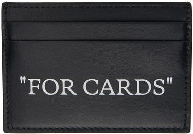 Портфейл Off-White Black Quote Bookish Card Holder Черно | OMND067C99LEA0011001, 0