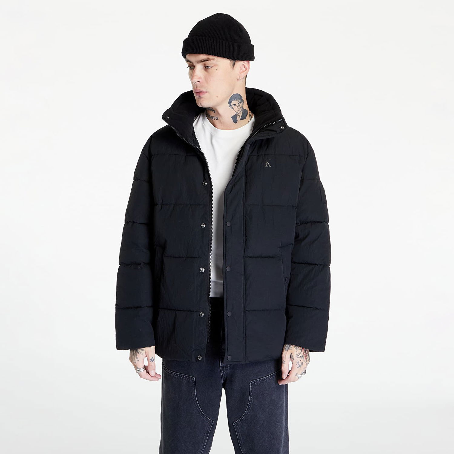 Пухо яке CALVIN KLEIN Jeans Badge Oversized Puffer Черно | J30J321915 BEH, 0